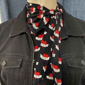 Sandro Tattoo love print dress pure silk